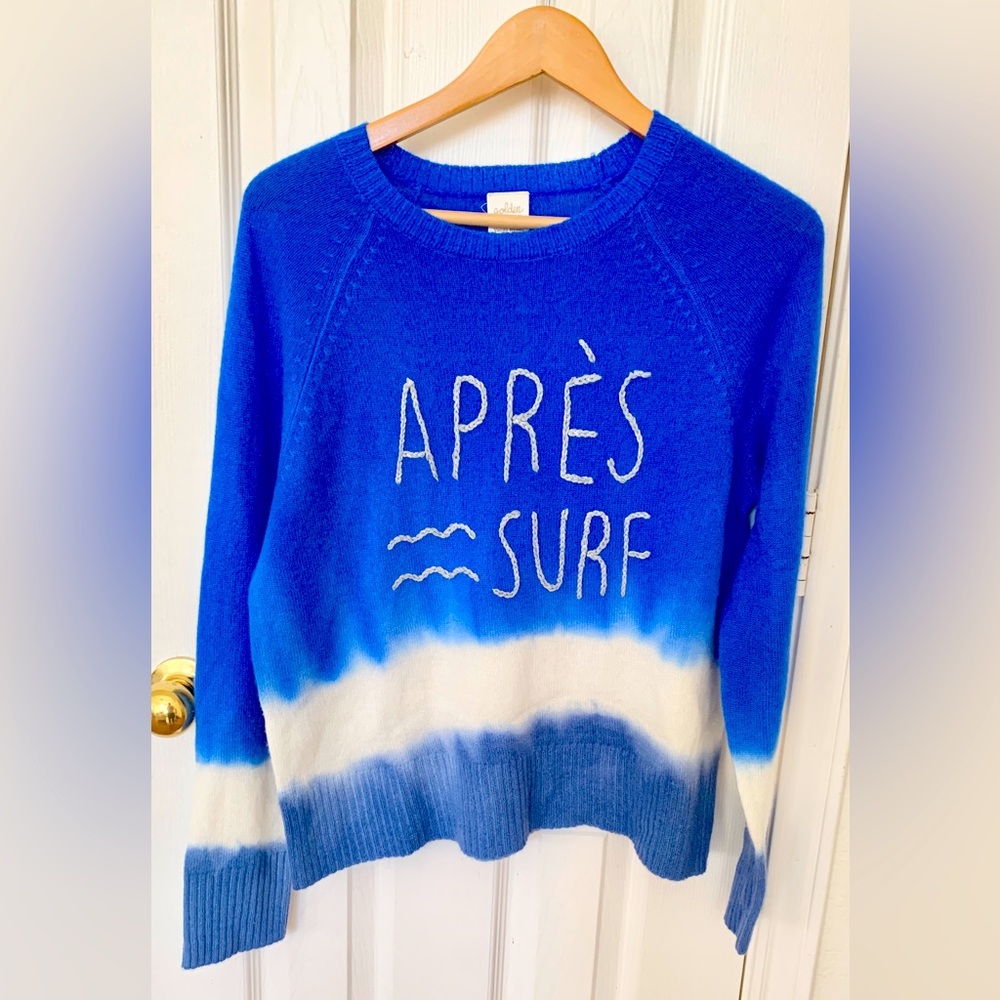 Golden Sun Cashmere Apres Surf Blue Sweater S/M